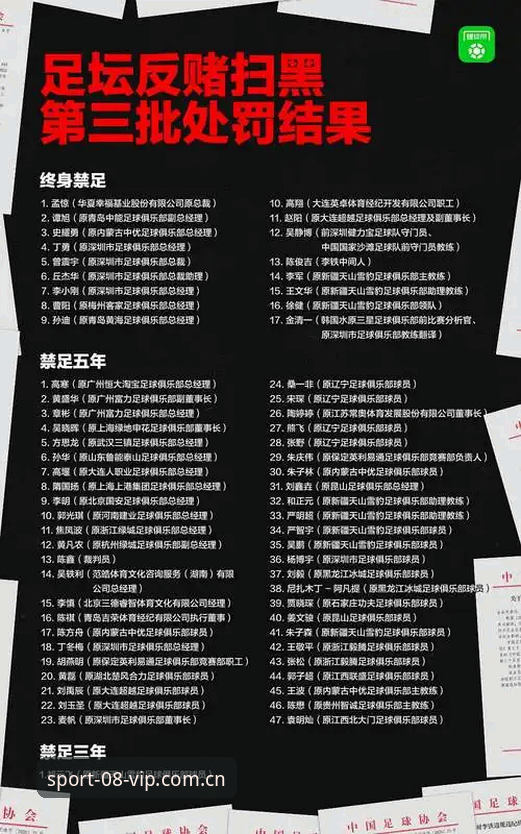 体育怎么下载 资深球迷爆料:足协第三批禁足名单背后的故事与观赛心得
